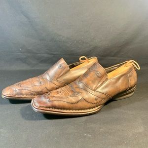 MENS DRESS LIAFER MARK NASON LOUNGE 9.5 BROWN